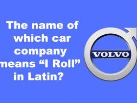 The name of which car company means "I Roll" in Latin?