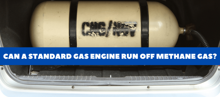 Can a standard gas engine run off methane gas